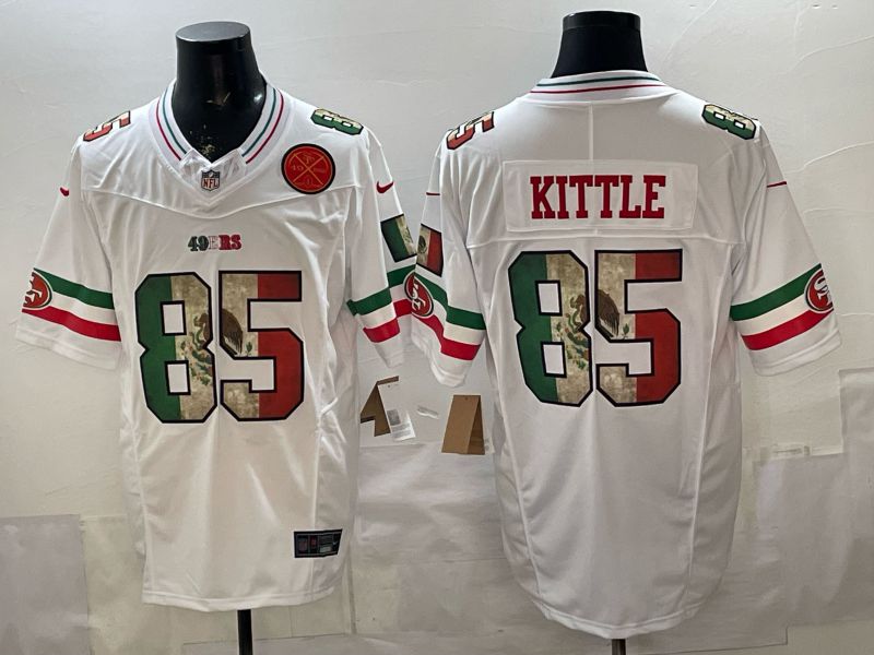Men 2026 San Francisco 49ers #85 Kittle White three generations Nike Limited NFL Jersey style 007->san francisco 49ers->NFL Jersey